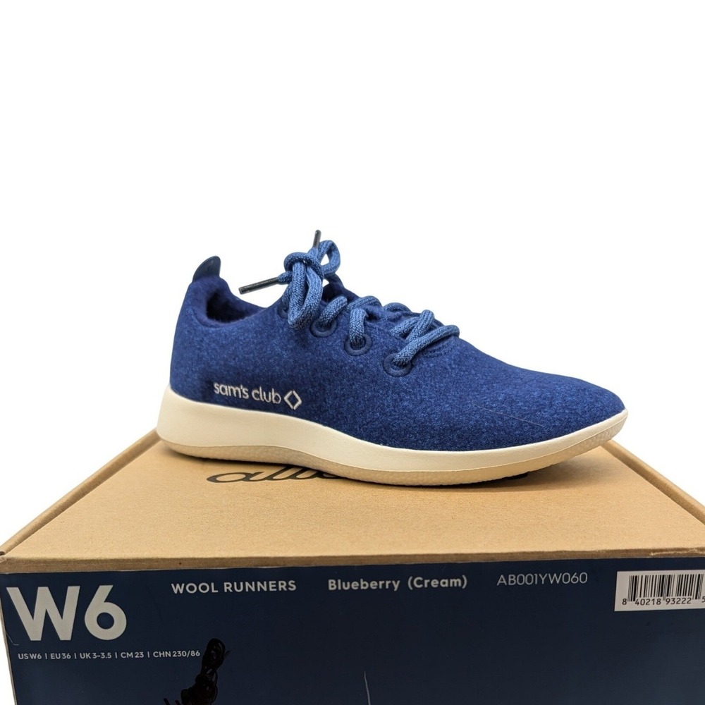 Allbirds Wool Runners Blueberry Cream Blue W6 Womens Sneakers Shoes